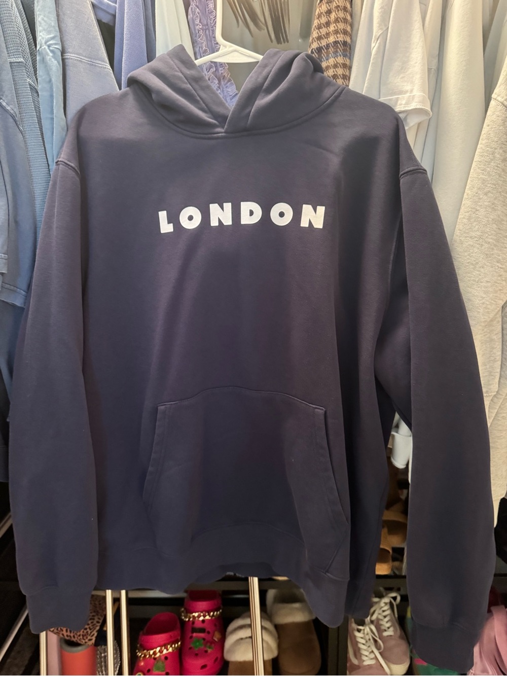 Primark Navy 'LONDON' Graphic Hoodie